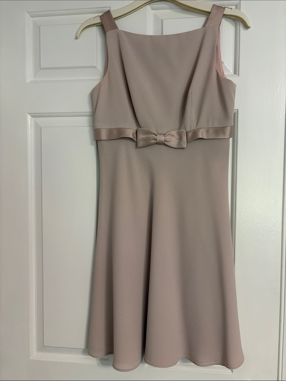 Laundry By Shelli Segal Dusty Pink Bow-Accent A-Line Dress
